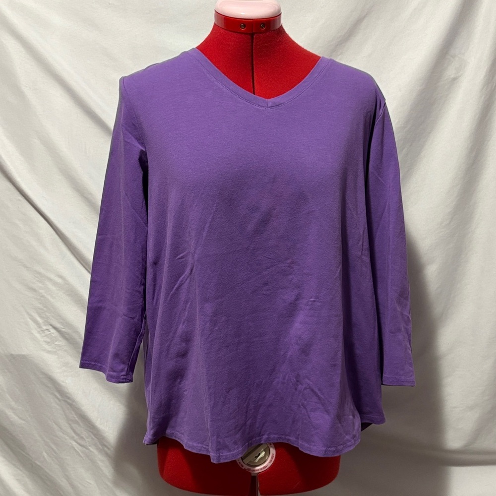 Weatherproof Women's Purple Long Sleeve Tee XL36